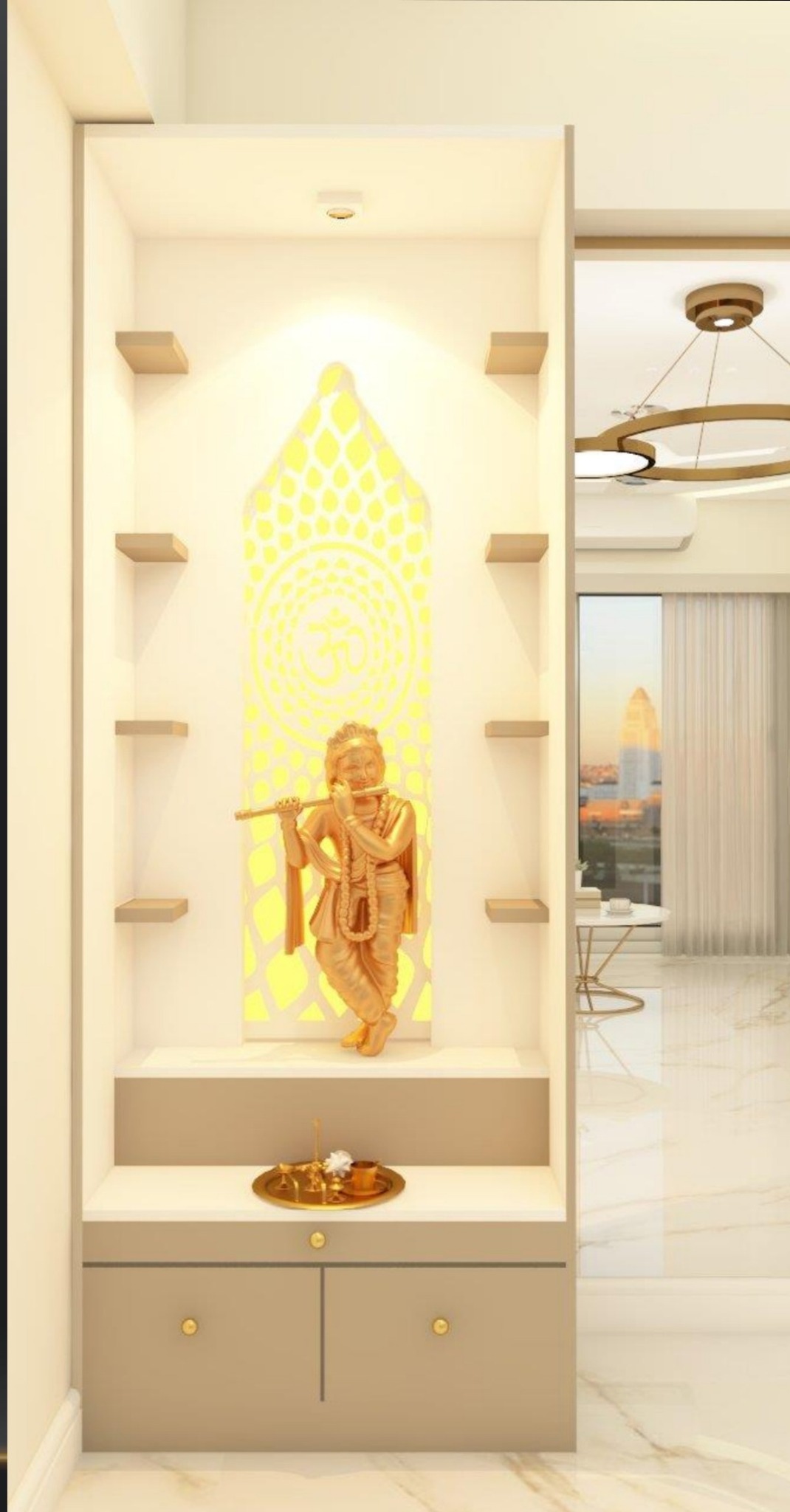 TV unit design for living room Nalasopara - custom entertainment unit by Jupiter Interiors